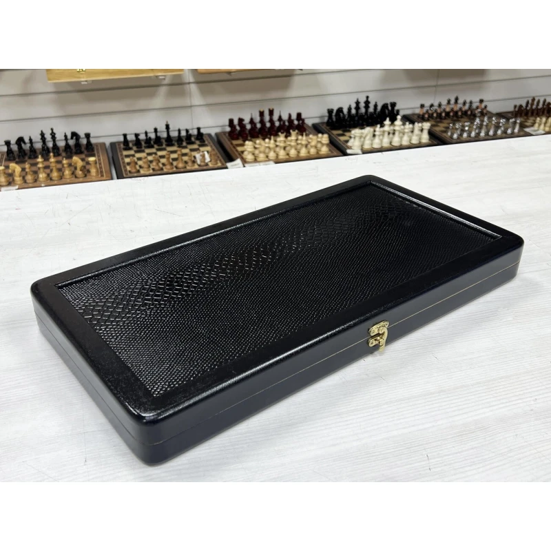 Нарды кожаные Презент средние 50 см + фишки Люкс