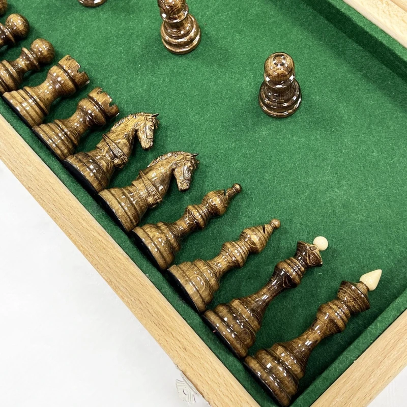 Шахматы подарочные Гамбит красное дерево, граб