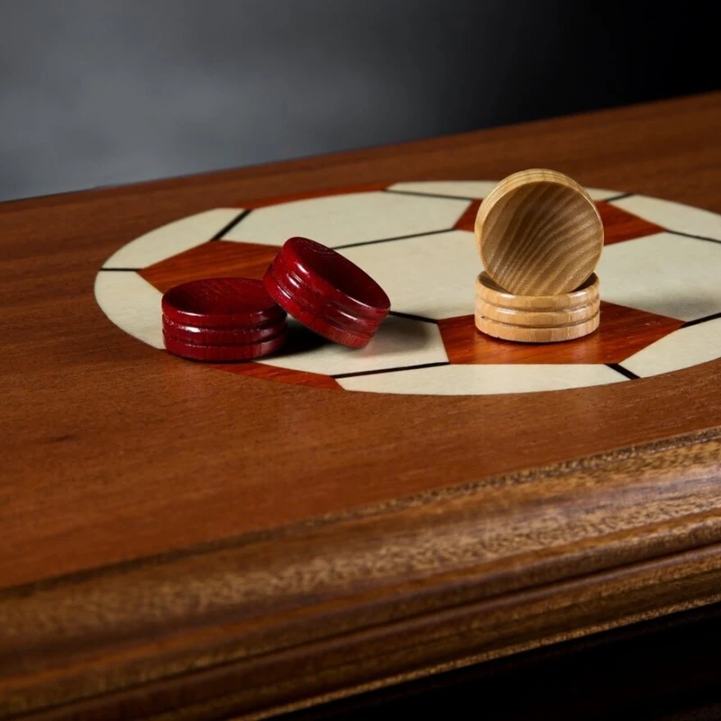 Нарды "Премьер-лига" из красного дерева