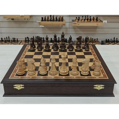 Шахматы подарочные в ларце Венге 45х45см с фигурами Суприм