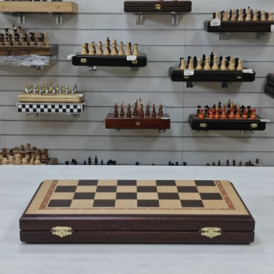 Шахматная доска складная Турнирная дуб 50 см