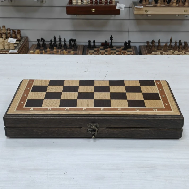 Шахматная доска складная Турнирная из дуба 40 см без фигур