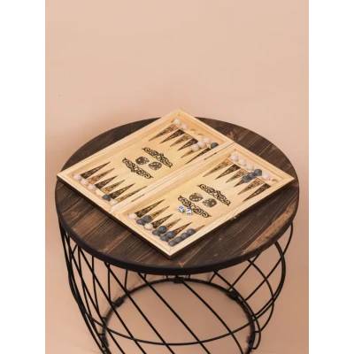 Нарды деревянные Красный узор малые 40 на 40 см