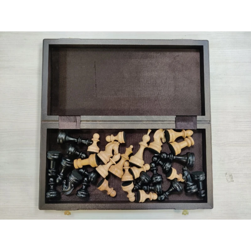 Шахматы черное дерево, бук Премиум