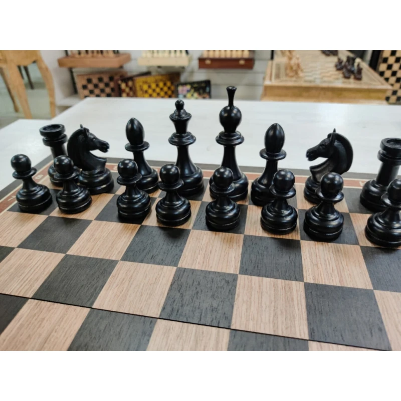 Шахматы черное дерево, бук Премиум