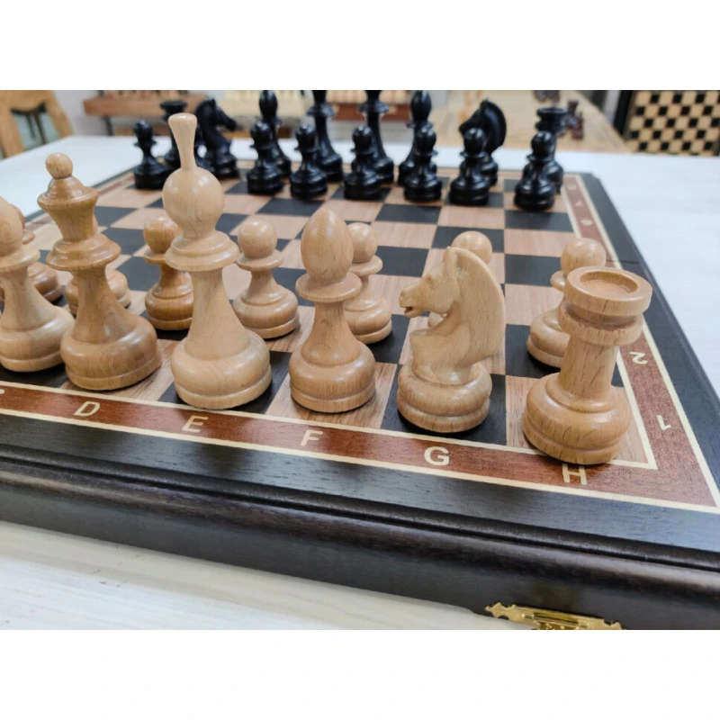 Шахматы черное дерево, бук Премиум
