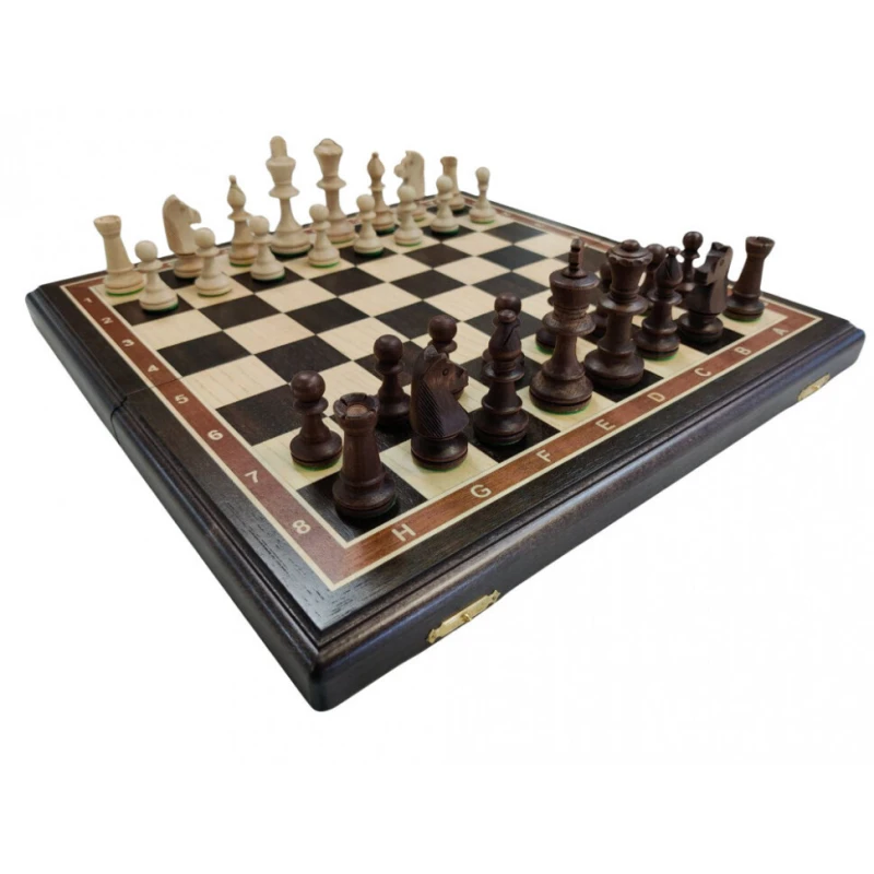 Шахматы деревянные Стаунтон черное дерево 45 на 45 см, фигуры с утяжелением