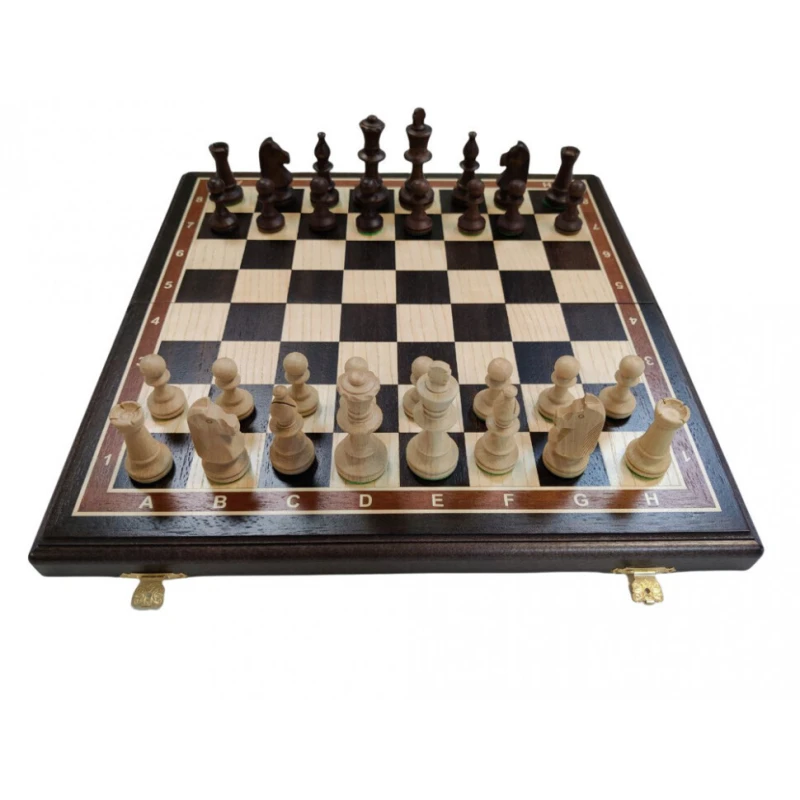 Шахматы деревянные Стаунтон черное дерево 45 на 45 см, фигуры с утяжелением