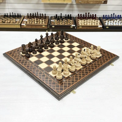 Шахматы нарды шашки венге Премиальные люкс