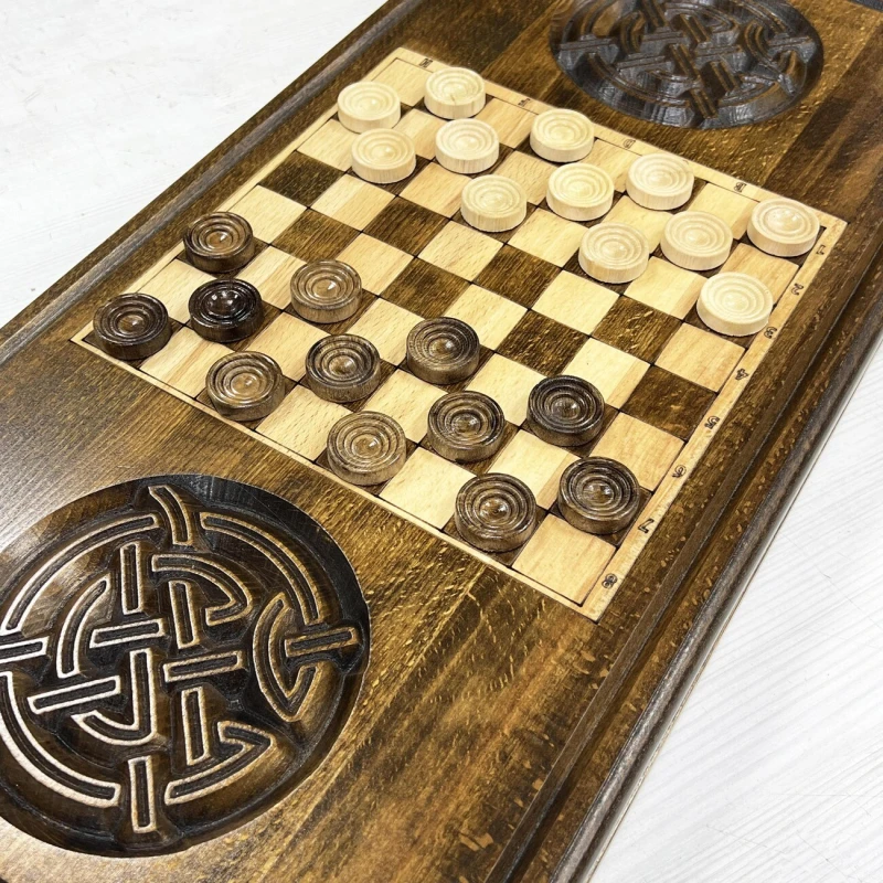 Нарды деревянные резные Волк 60 см, Artash