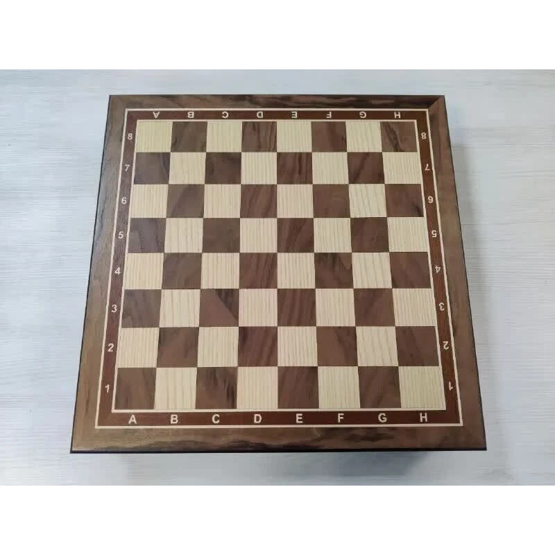 Шахматная доска турнирная ларец 45 на 45 см орех без фигур