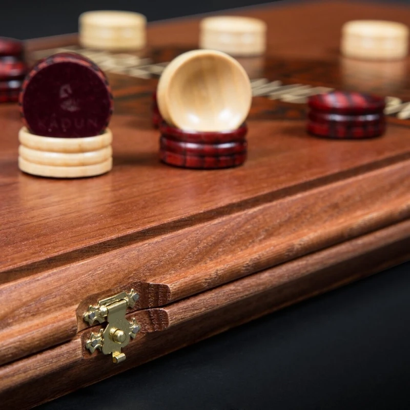 Шашки для нард  27 мм ясень, тонированный ясень